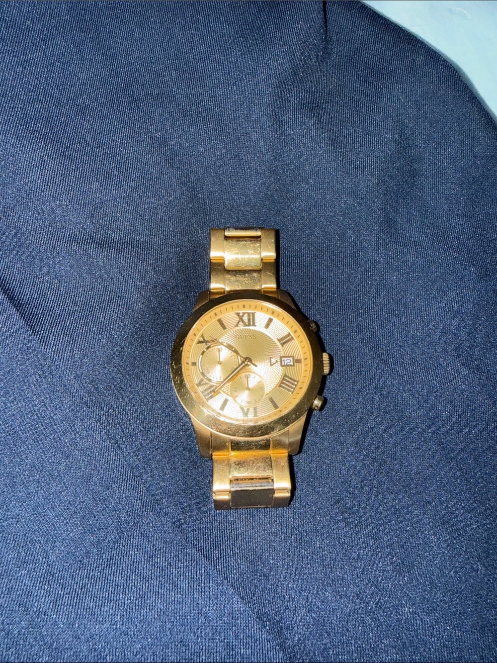 Guess Men's Gold-Tone Bracelet Watch